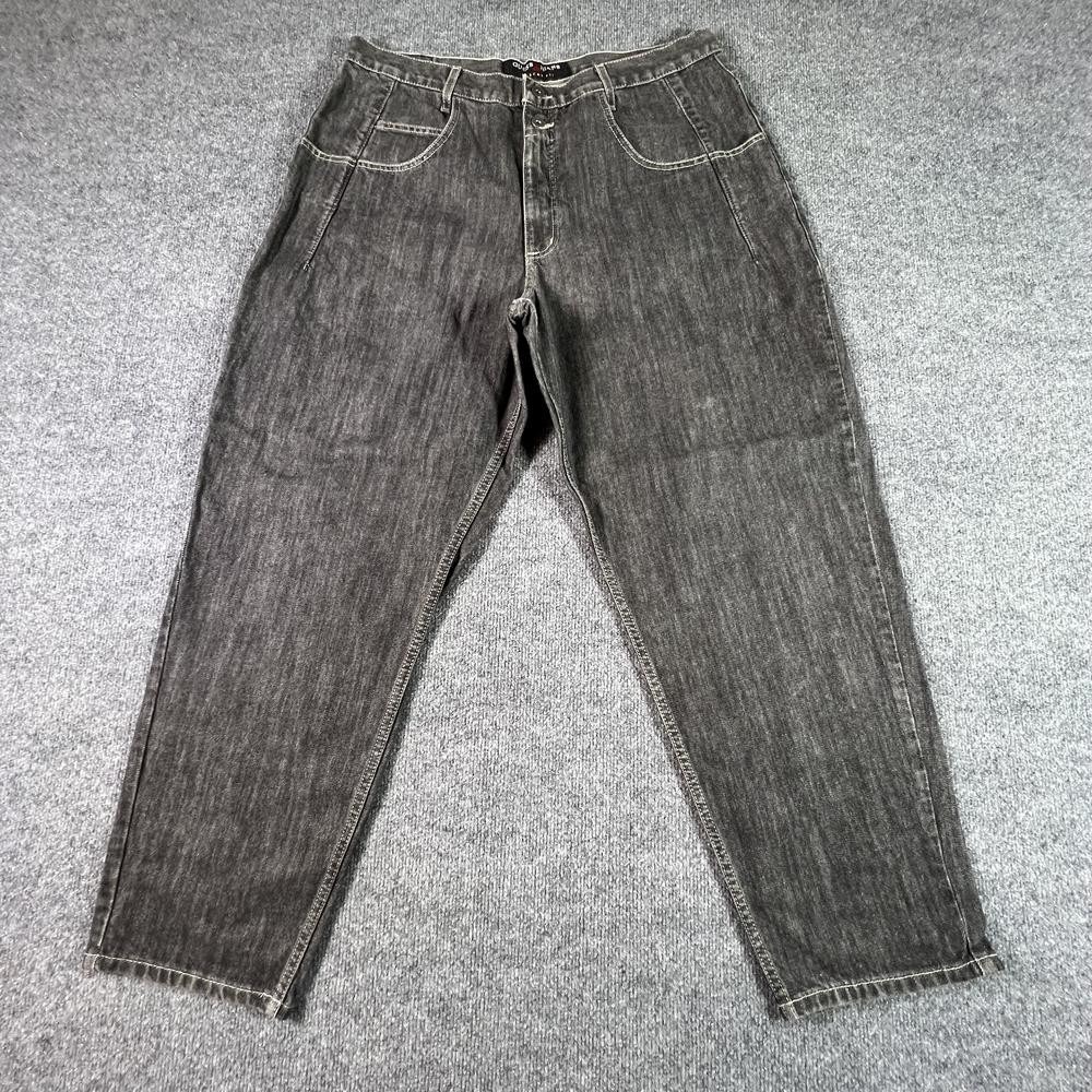 VTG Guess Pascal 075 Straight Jeans Mens 38x30 Black Cotton Denim Workwear Baggy